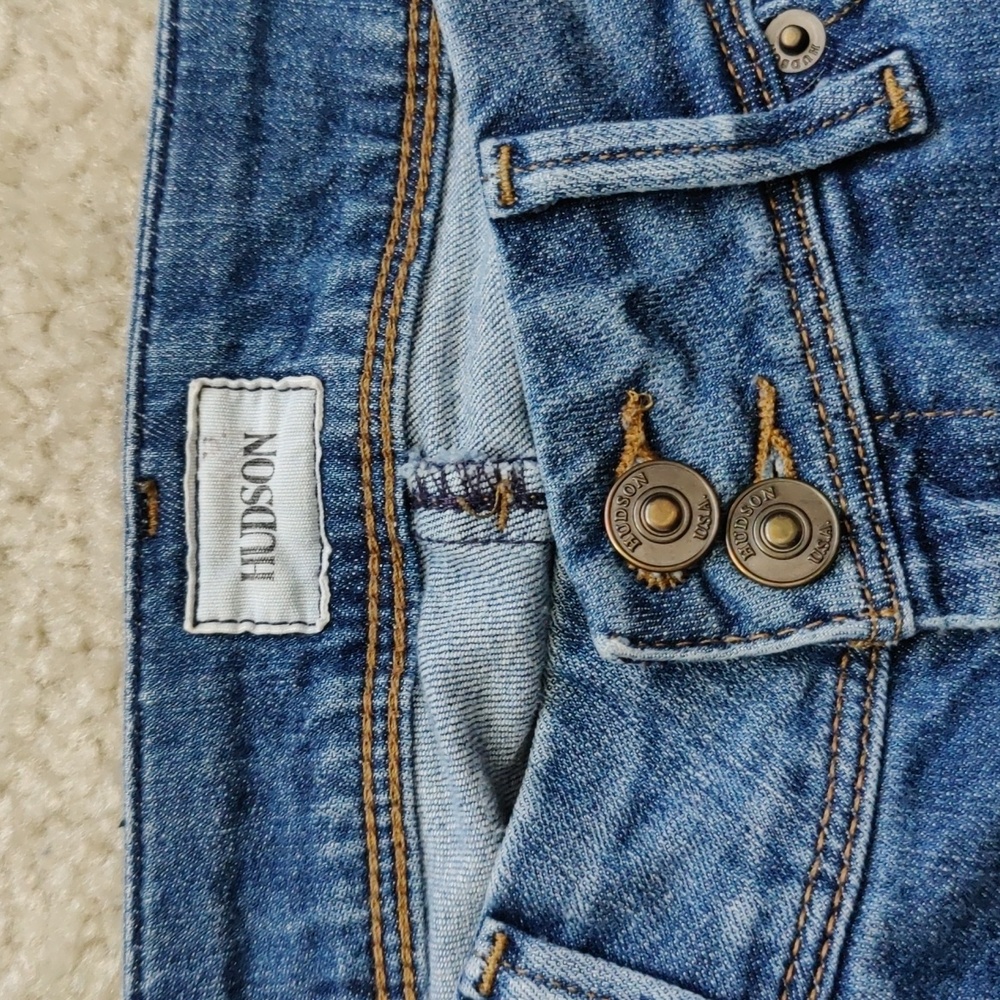 Hudson Collin Mid-Rise Skinny Ankle Classic Blue Women's Denim Jeans Y2K Retro - Picture 10 of 16